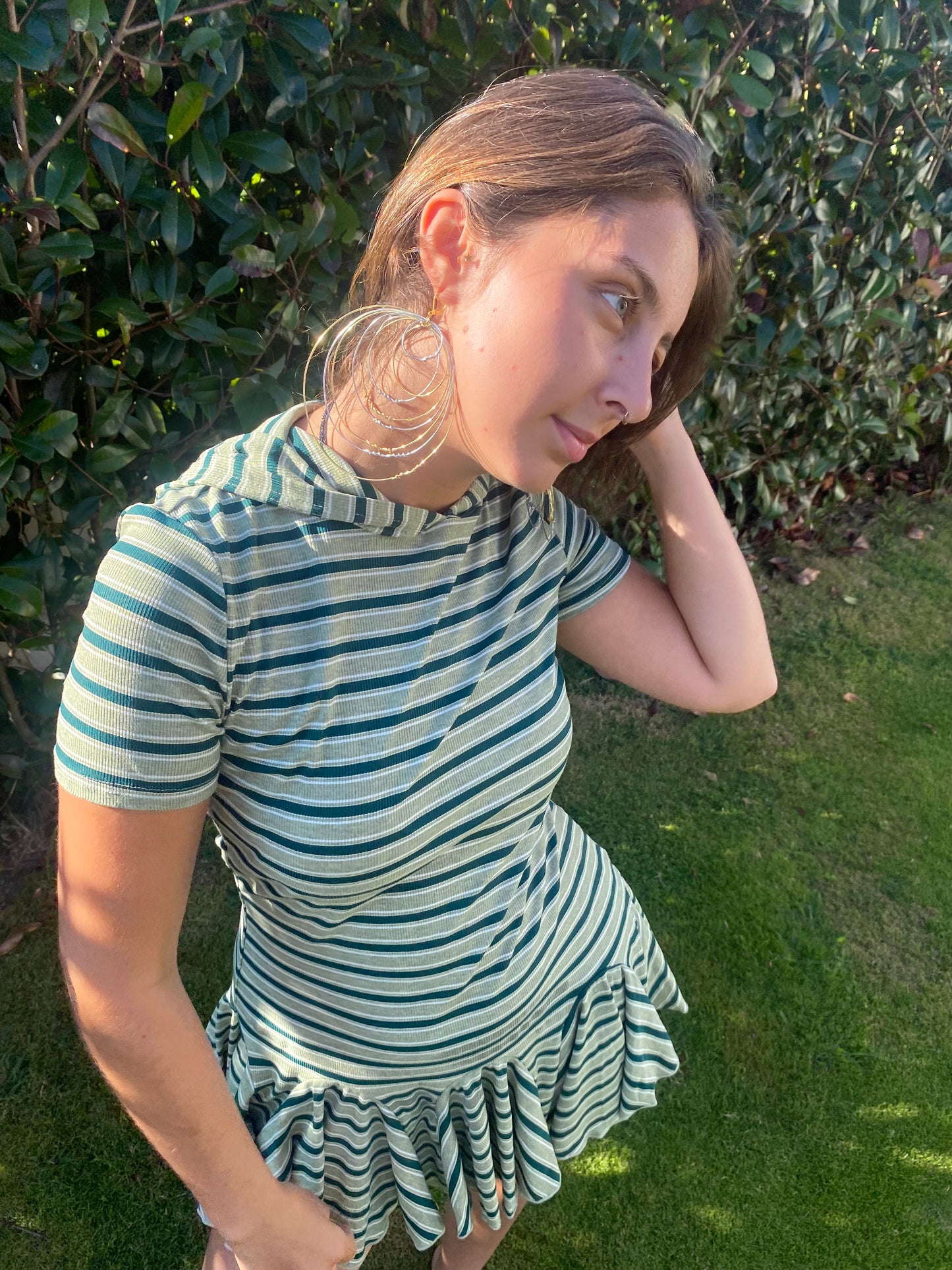 “Rising ego” earrings.