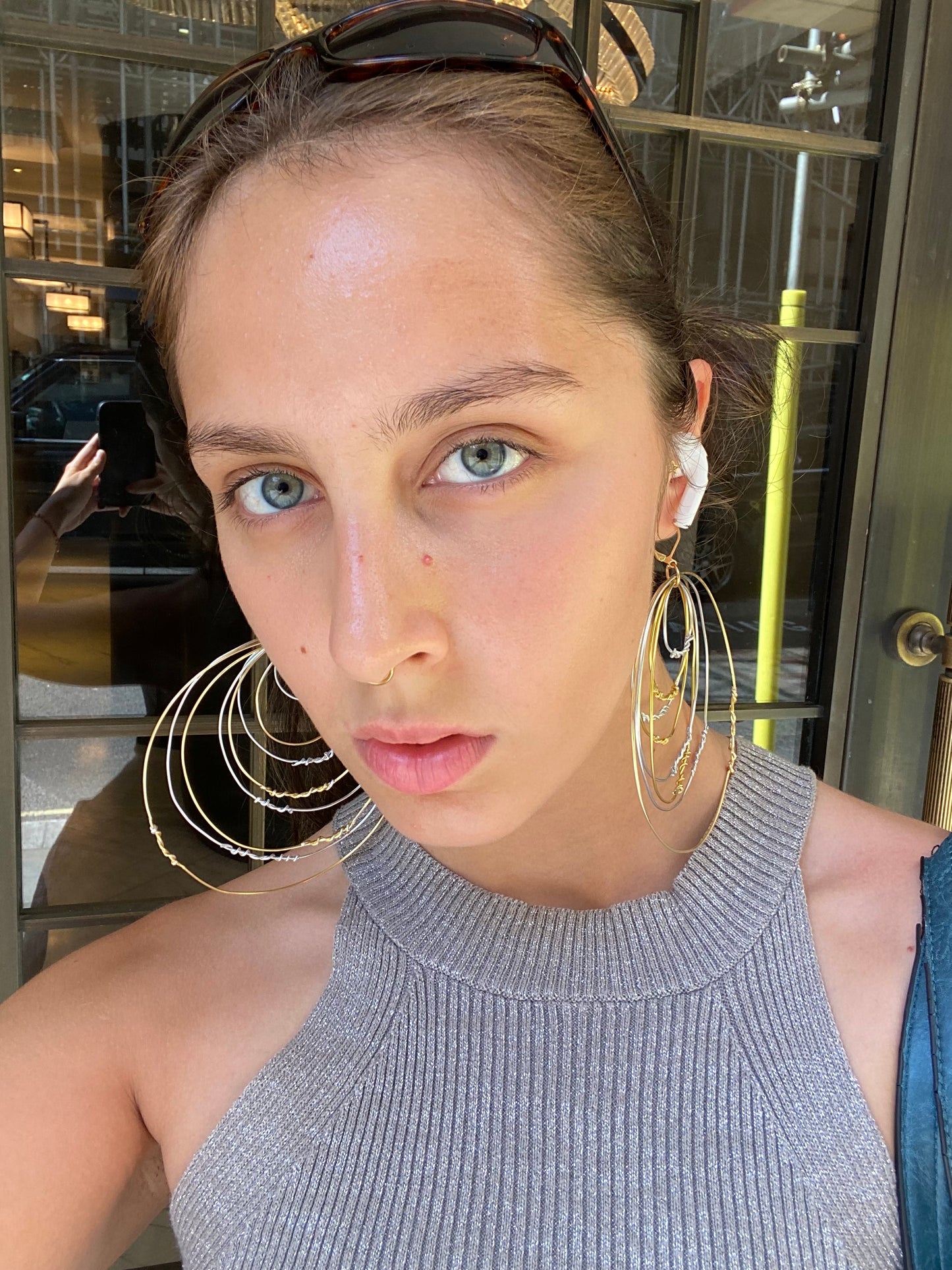 “Rising ego” earrings.