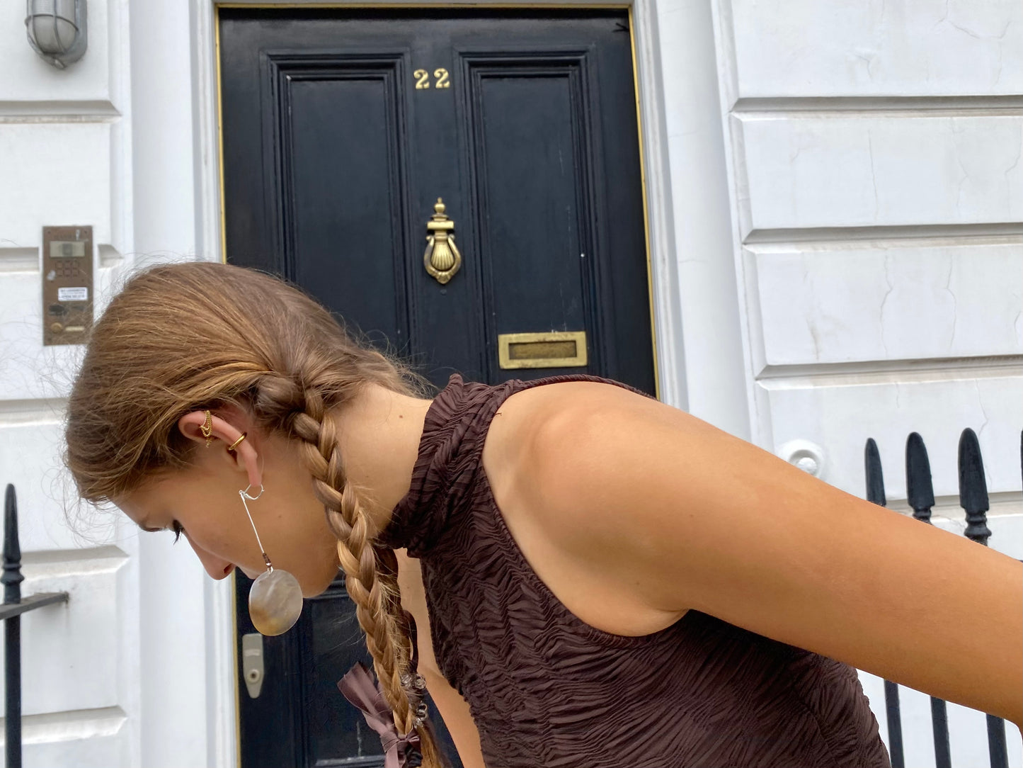 “Gory bond” earrings.