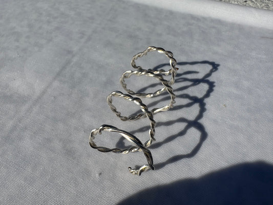 “Apple bite” silver ring.