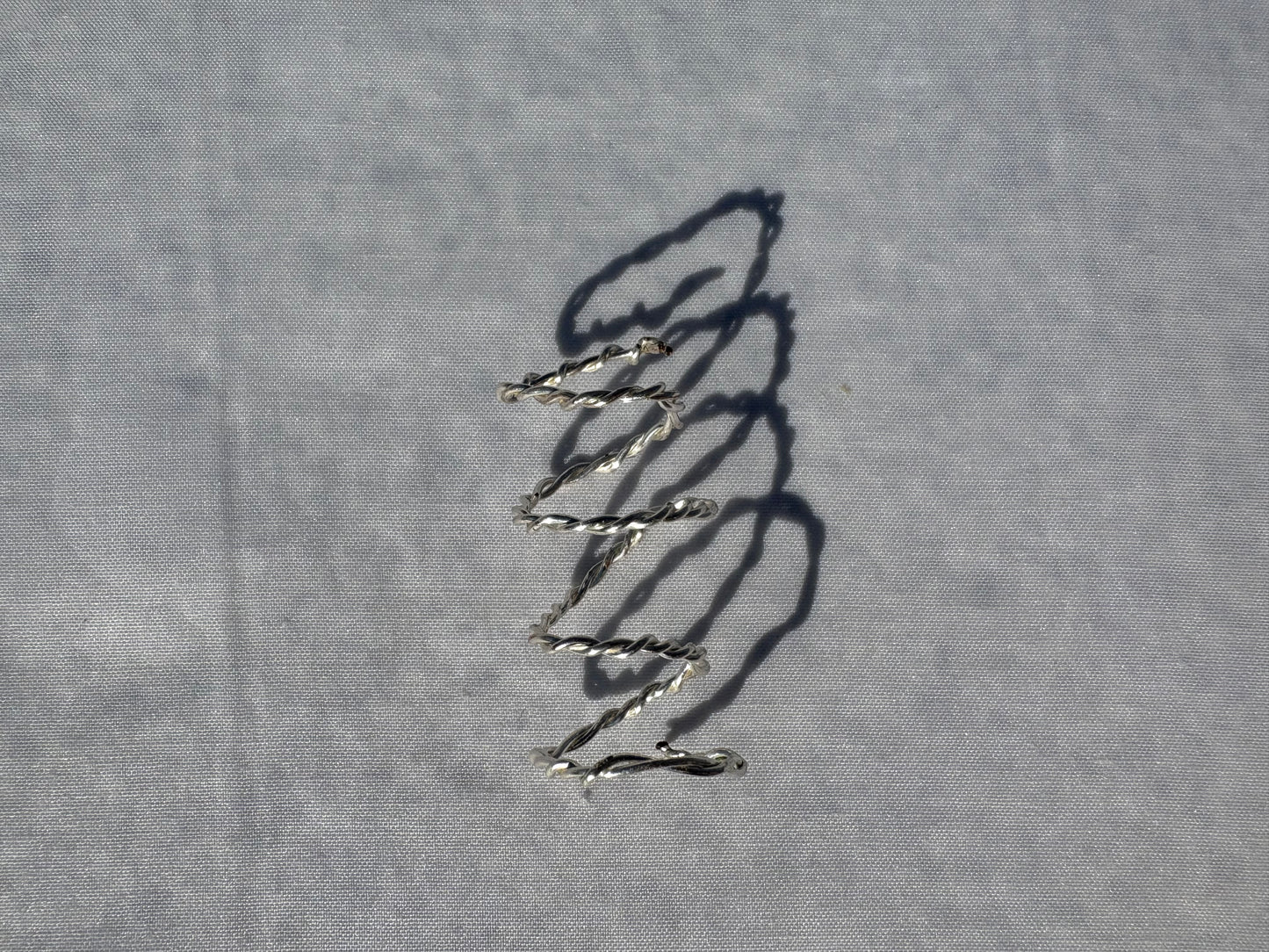 “Apple bite” silver ring.