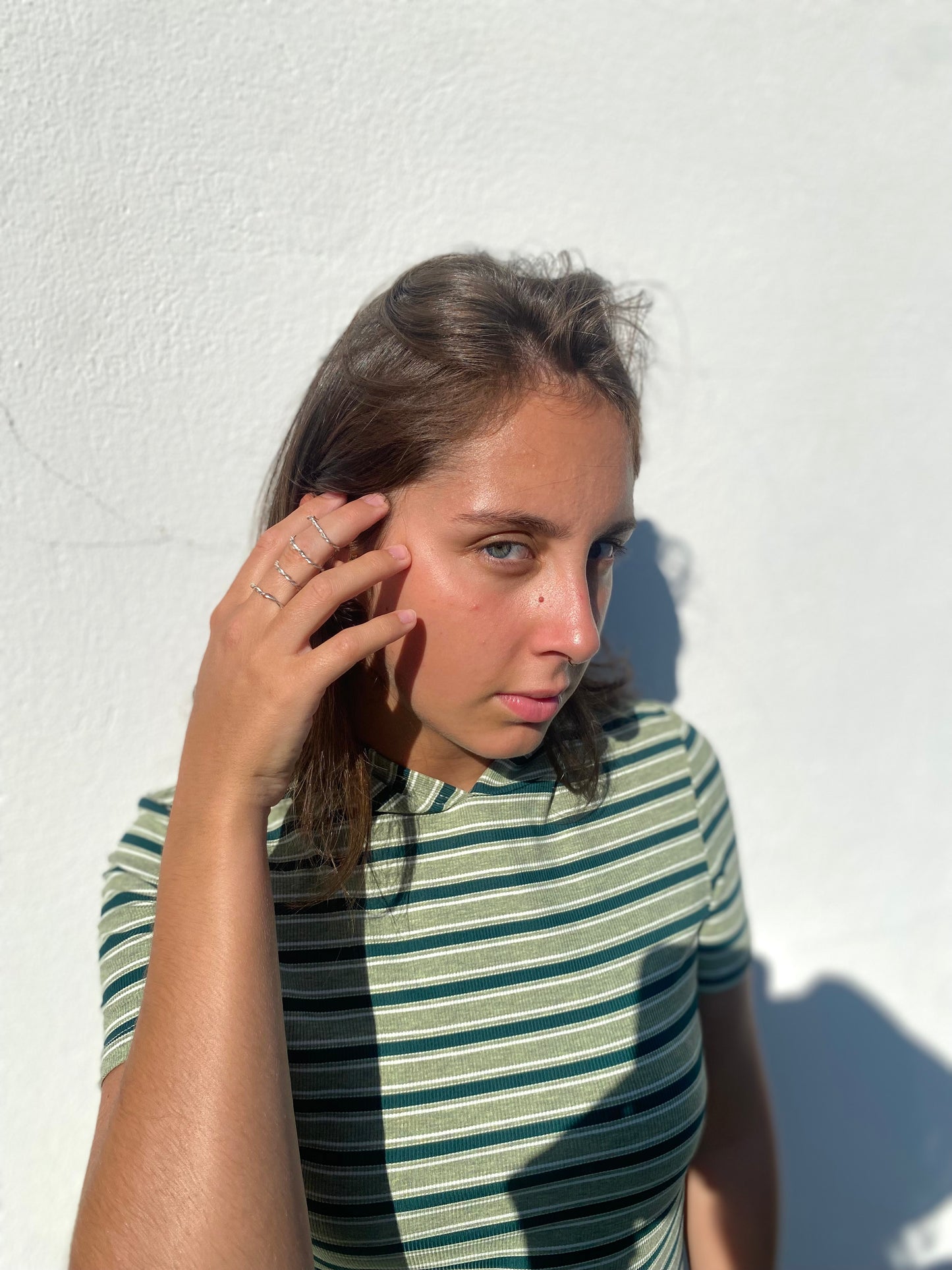 “Apple bite” silver ring.